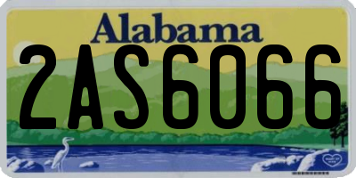 AL license plate 2AS6066