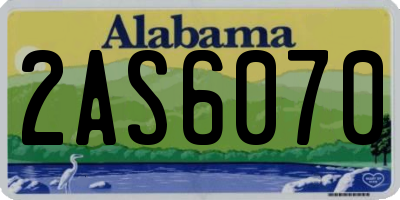 AL license plate 2AS6070