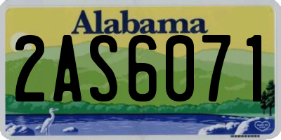 AL license plate 2AS6071