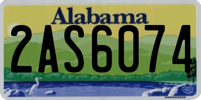 AL license plate 2AS6074