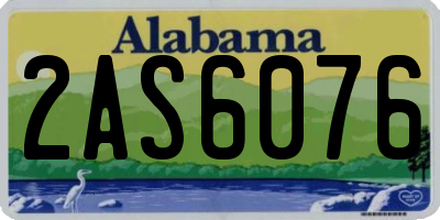 AL license plate 2AS6076