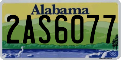 AL license plate 2AS6077