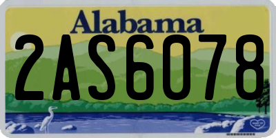 AL license plate 2AS6078