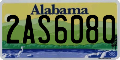 AL license plate 2AS6080