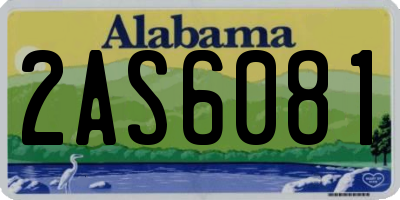 AL license plate 2AS6081