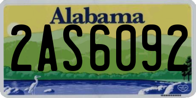 AL license plate 2AS6092