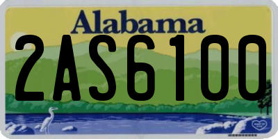 AL license plate 2AS6100