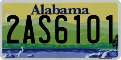 AL license plate 2AS6101