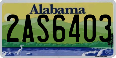 AL license plate 2AS6403