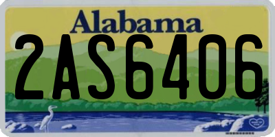 AL license plate 2AS6406