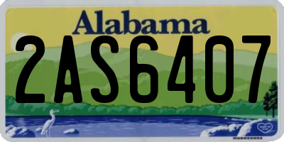 AL license plate 2AS6407