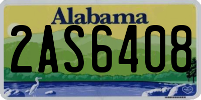 AL license plate 2AS6408