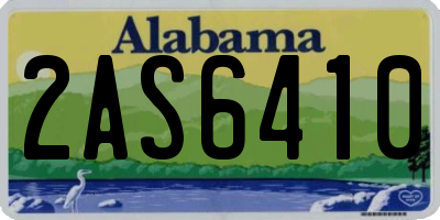 AL license plate 2AS6410