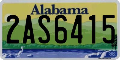AL license plate 2AS6415