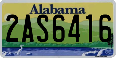 AL license plate 2AS6416