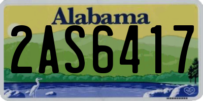 AL license plate 2AS6417