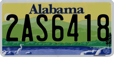 AL license plate 2AS6418