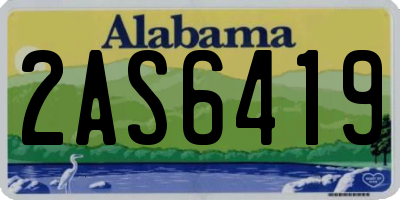AL license plate 2AS6419