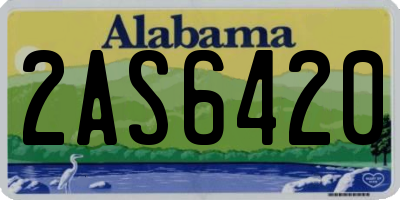 AL license plate 2AS6420