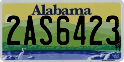AL license plate 2AS6423