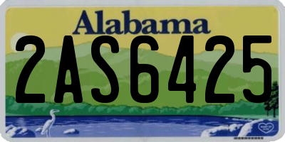 AL license plate 2AS6425