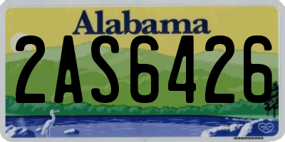 AL license plate 2AS6426