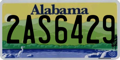 AL license plate 2AS6429