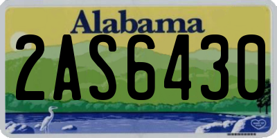 AL license plate 2AS6430