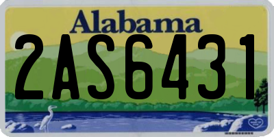 AL license plate 2AS6431