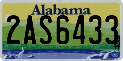 AL license plate 2AS6433