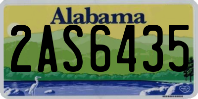 AL license plate 2AS6435