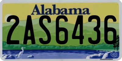 AL license plate 2AS6436