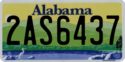 AL license plate 2AS6437