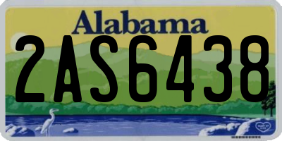 AL license plate 2AS6438