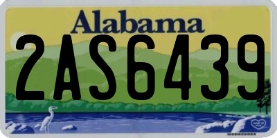 AL license plate 2AS6439