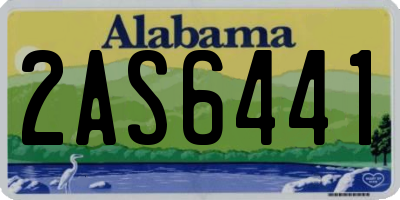 AL license plate 2AS6441