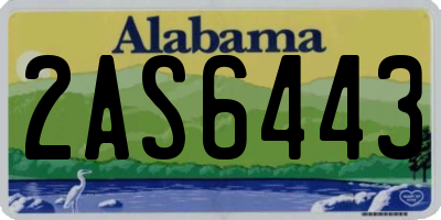 AL license plate 2AS6443