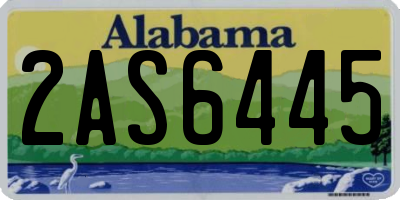 AL license plate 2AS6445