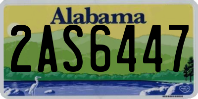 AL license plate 2AS6447