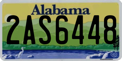 AL license plate 2AS6448