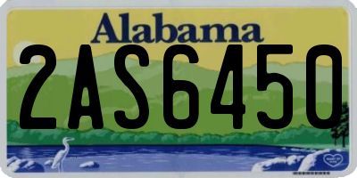 AL license plate 2AS6450
