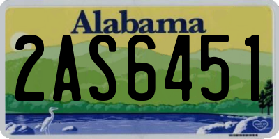 AL license plate 2AS6451
