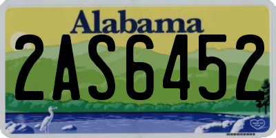 AL license plate 2AS6452