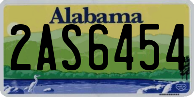 AL license plate 2AS6454