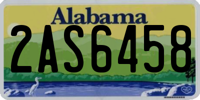 AL license plate 2AS6458