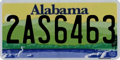 AL license plate 2AS6463