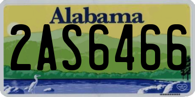 AL license plate 2AS6466