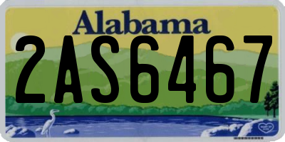 AL license plate 2AS6467