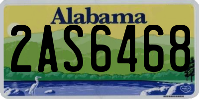 AL license plate 2AS6468