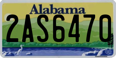 AL license plate 2AS6470